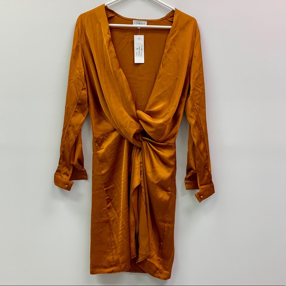 Lioness Satin Knotted Dress